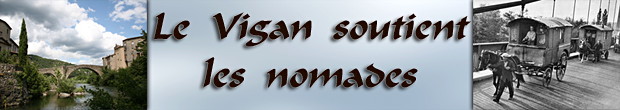 Bannière du site Le Vigan soutient les Nomades